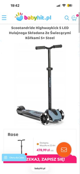 Scoot and ride Highwaykick 5 LED hulajnoga