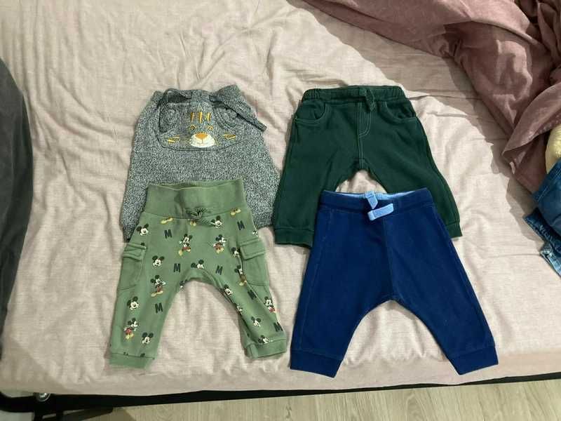 Pack 4 pares de calças de algodão 3/6 meses
