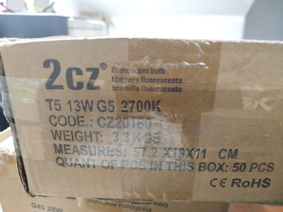 Pack 10 lâmpadas T5 13w 2700k 517mm