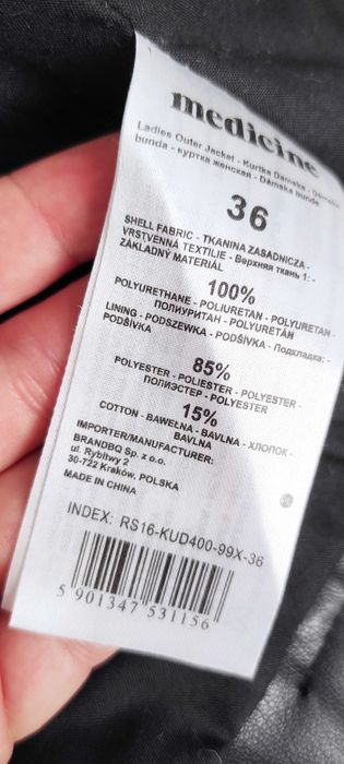 Ramoneska z ekoskóry kurtka jak motocyklowa z Medicine