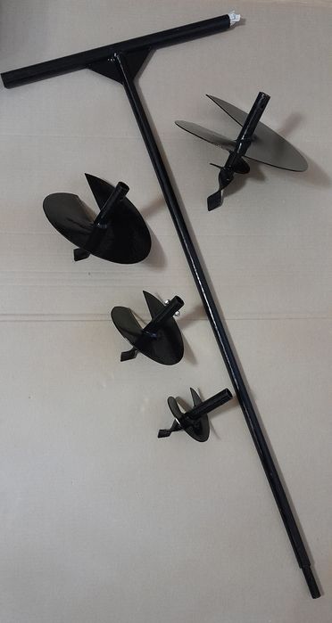 Бур садовий земляний, ямобур комплект 4насадки