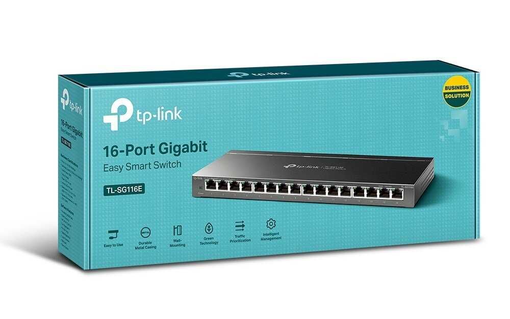 Switch TP-LINK TL-SG116E Gigabit Ethernet, 16 portów, Zarządzalny