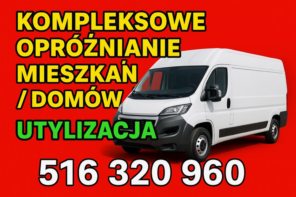 Opróznianie, Sprzatanie, Czyszczenie, Utylizacja, Wywóz! wywóz Gruzu