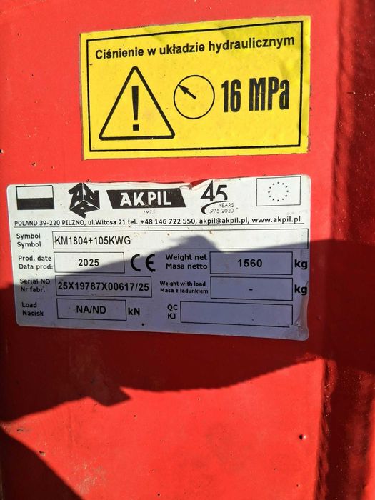 Sprzedam pługi obrotowe Akpil km 180 4+