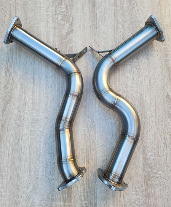 Даунпайп Porsche Cayenne E2 958 3.0T V6 HYBRID Downpipe HEAT SHIELD