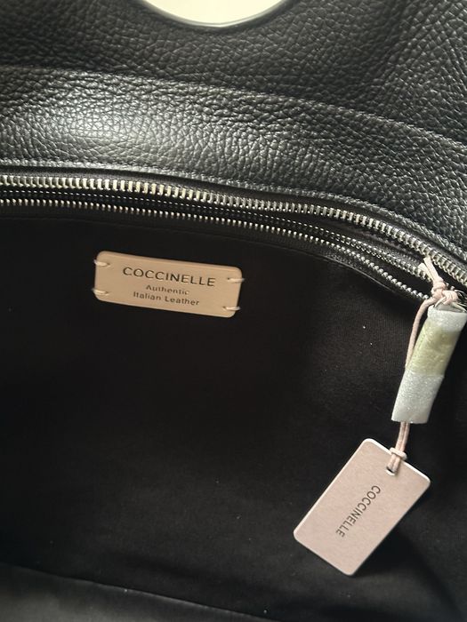 Torebka COCCINELLE Faboula czarna skórzana nowa z metką shopperka