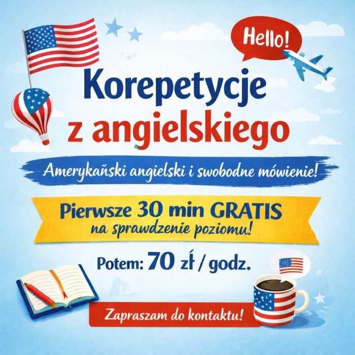 Korepetycje z angielskiego – konwersacje (amerykański)