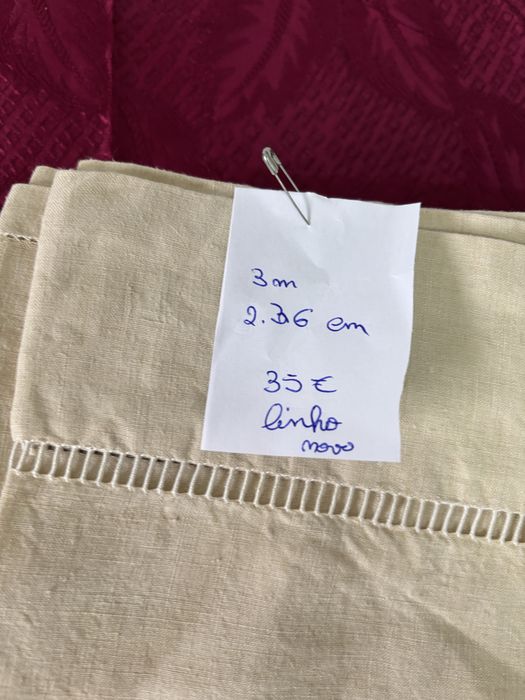 Lençol em linho 3m por 2.36cm