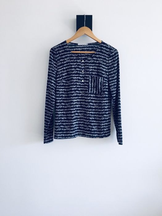 Bluzka wzory granat navy basic luźna Quiosque