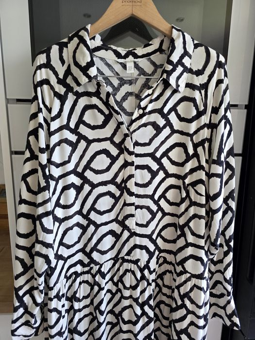 Sukienka maxi H&M wiskoza XL szmizjerka przewiewna letnia plus size
