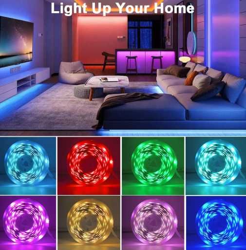 Taśma Led RGB z pilotem Luces Led Room Light Elastyczna wstążka USB