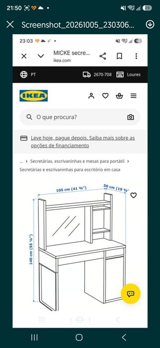 Secretária Micke Ikea