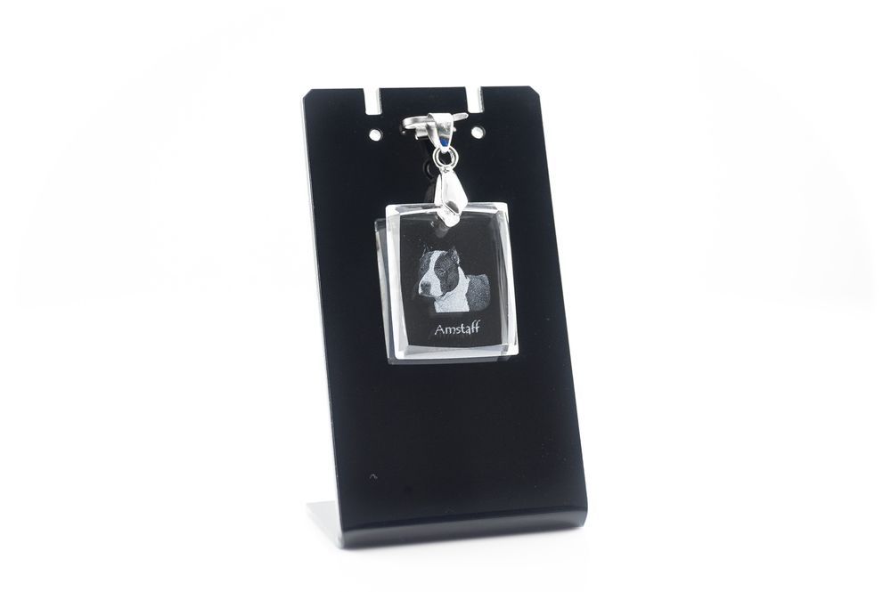 Amerykański Staffordshire terrier wisiorek kryształowy z psem Art-Dog