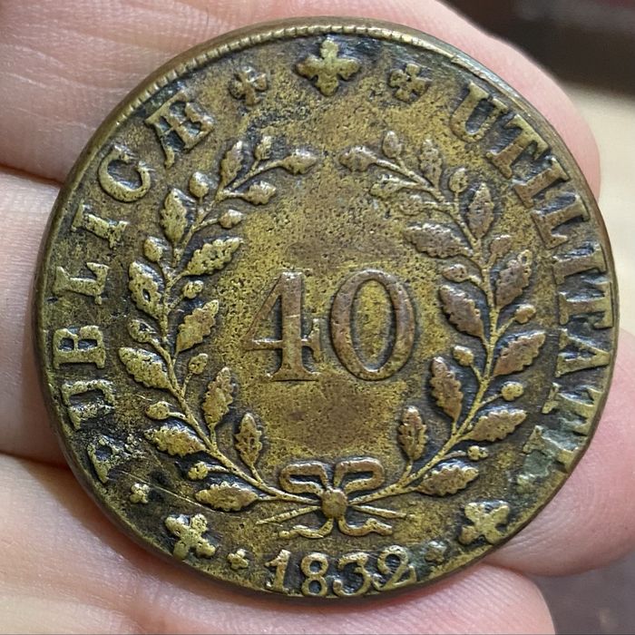 Moeda 1659 - D. MIGUEL I - Pataco 40 Reis 1832