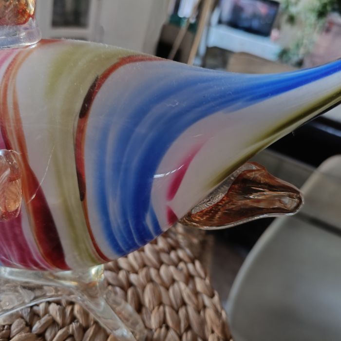 Estatueta peixe em vidro Murano