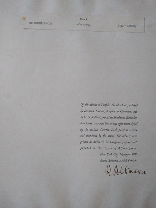 Yves Tanguy Rhabdomancie 1947r