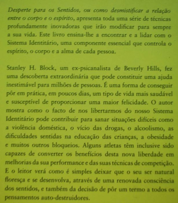 Desperte Para Os Sentidos de Stanley H. Block e Carolyn Bryant Block
