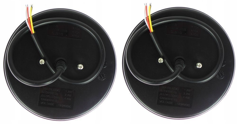 Lampa Tylna Zespolona Led Okrągła Neon 12/24V Para