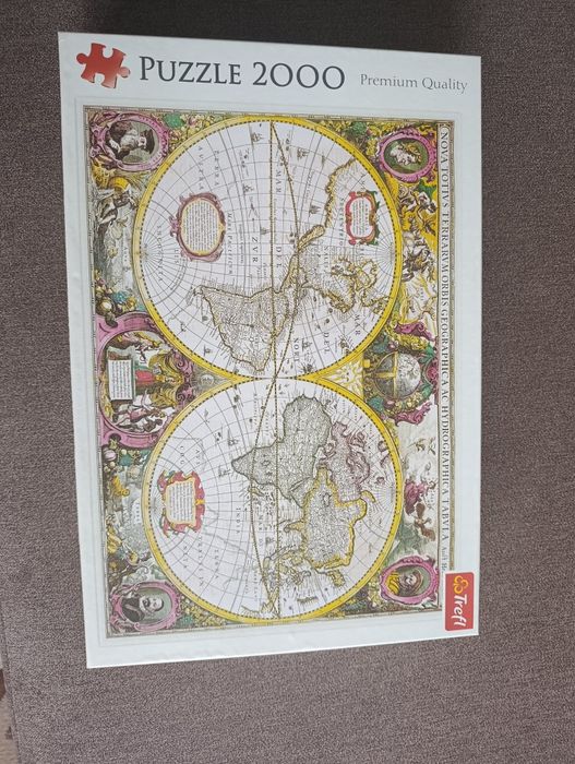 Puzzle 2000 mapa świata wszystkie elementy stan idealny