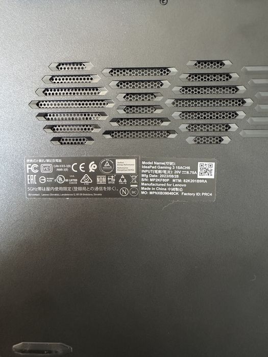 Ноутбук Lenovo IdeaPad Gaming 3 15ACH6