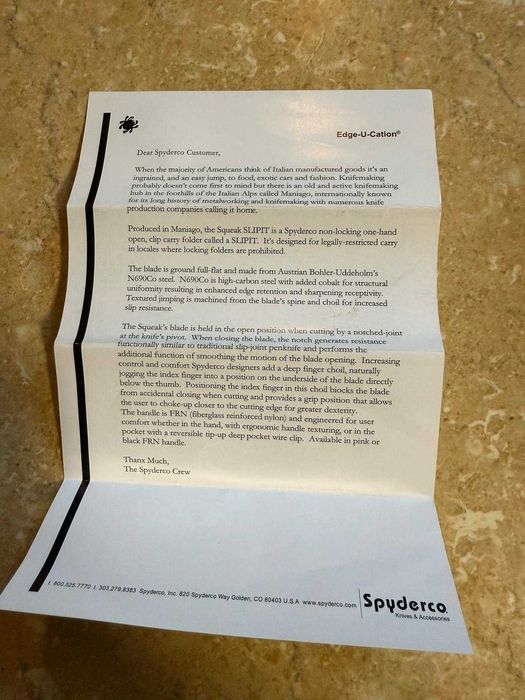 Nóż składany Spyderco