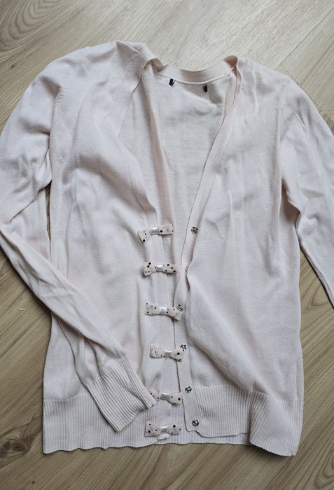 lekki kardigan pudrowy róż