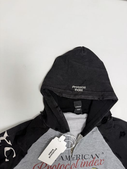 зипка худи зип худи PROTOCOL INDEX grey zip project gr acne studios balenciaga rick owens