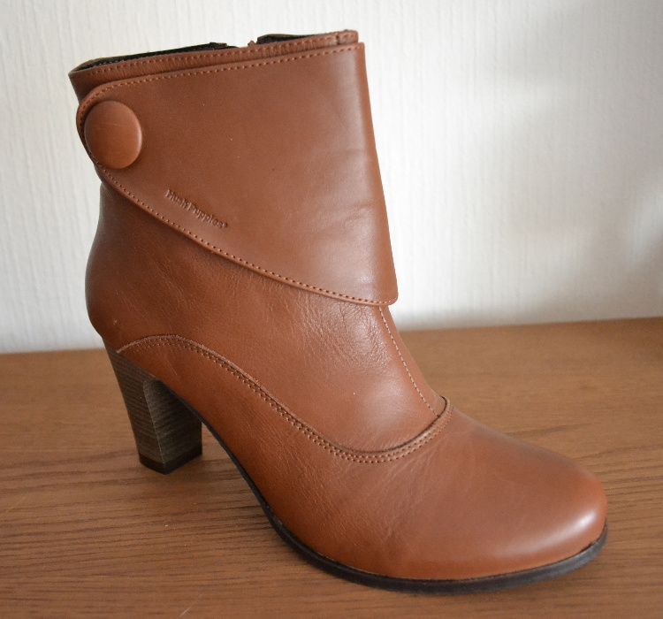 Skórzane botki roz 41