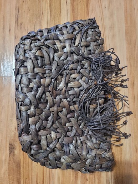 Koszyk/torebka pleciony brązowy