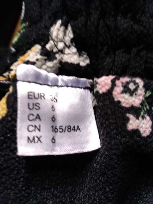 Bluzka koszula hiszpanka H&M falbana S 36 czarna