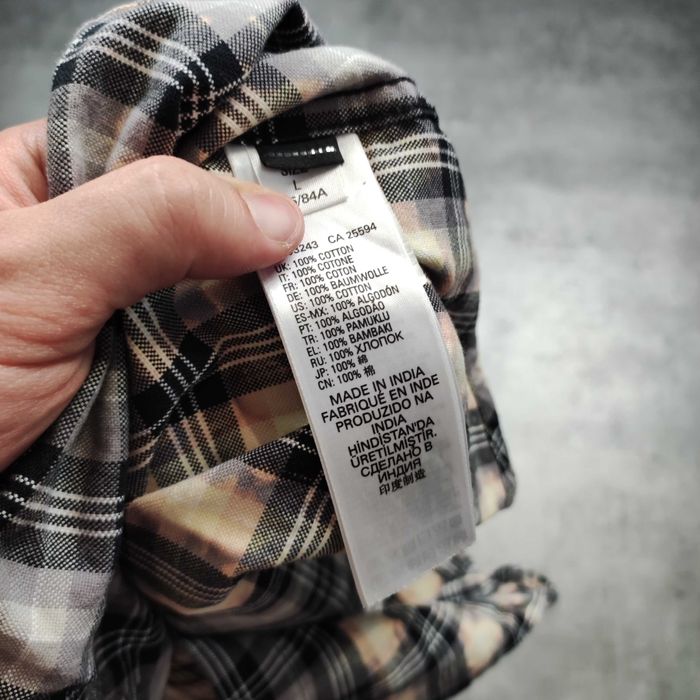 MĘSKA PREMIUM Koszula Designer Kratka Haft Logo Diesel Industry Jeans