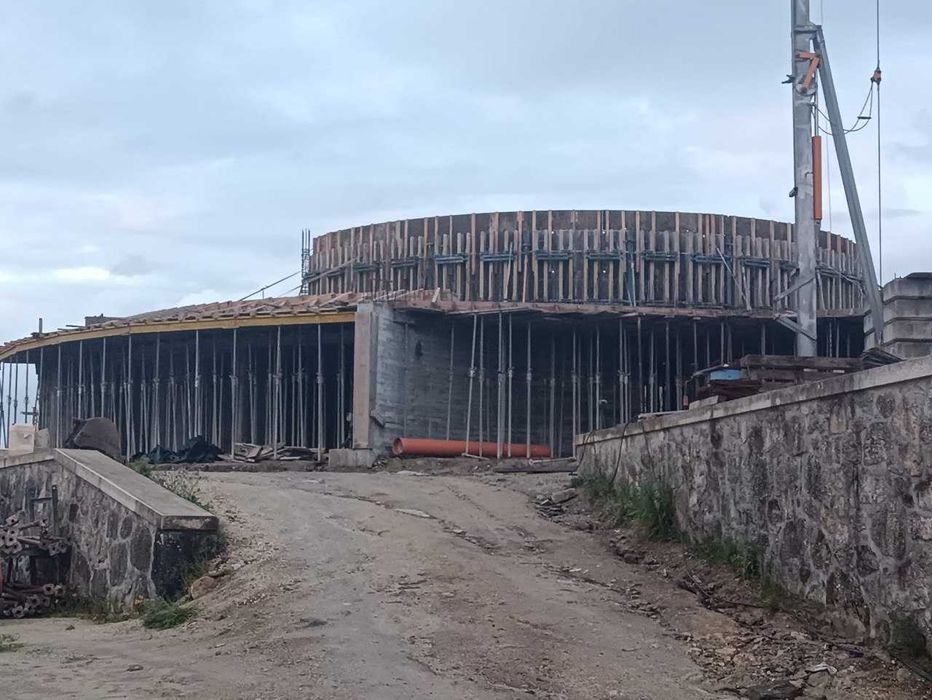 Cofragem para muros redondos