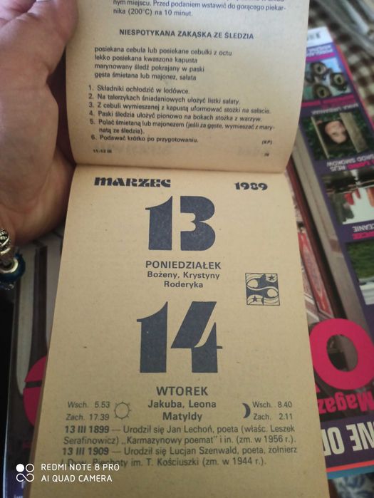 Nowy kalendarz rodzinny 1989 rok