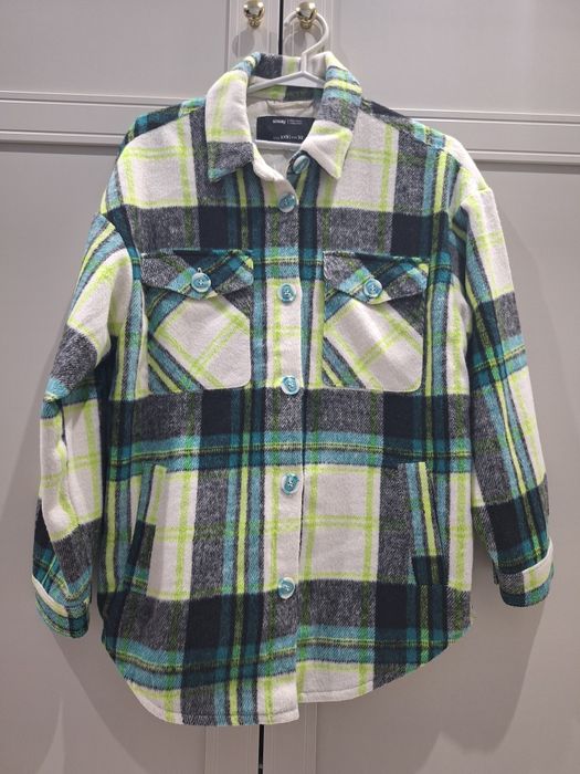 Kurtka koszulowa damska jesienna w kratę okrycie Sinsay rozmiar XXS 32