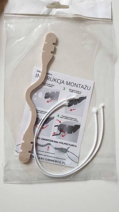Półprzyłbica na nos i usta szara Carcomerce