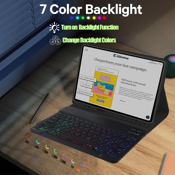 Keyboard Case for Samsung Galaxy Tab S10 FE+ / S10 FE plud