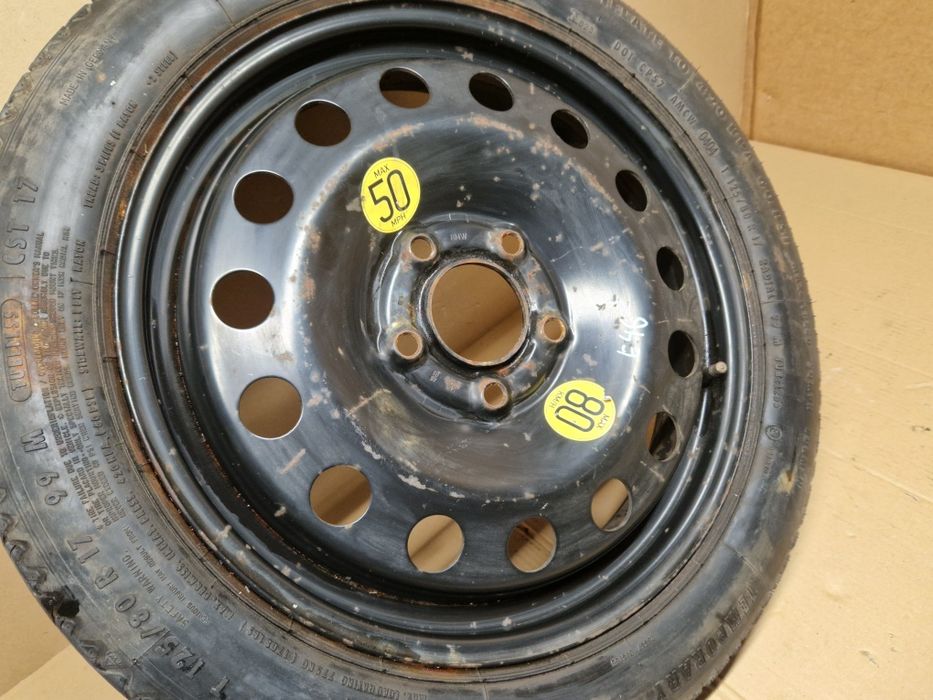 Koło zapasowe dojazdowe dojazdówka 125/80 R17 99M ET 30 5x120 BMW E46 E87 E90 E60