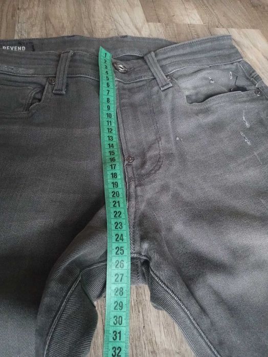 Męskie spodnie dżinsowe szare skinny 30/34