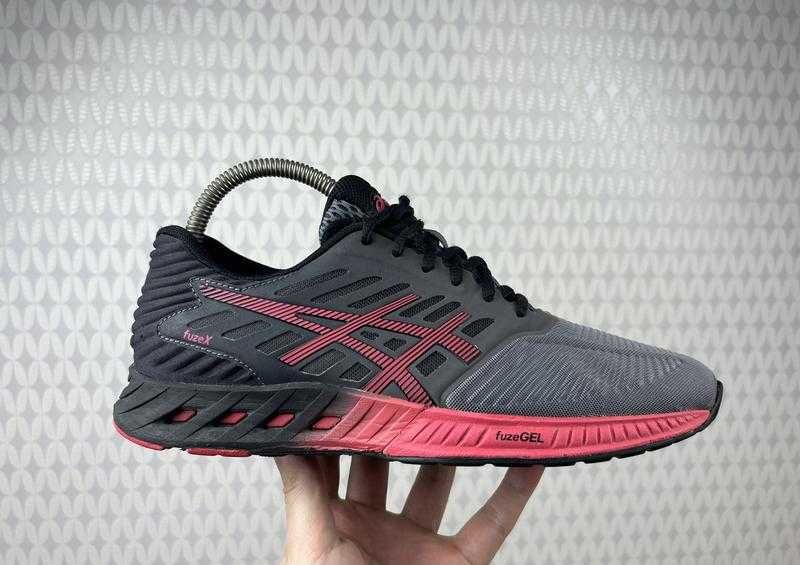 Кросівки asics fuzex gel спортивні сірі жіночі бігові легкі 39,5 рожеві взуття nike