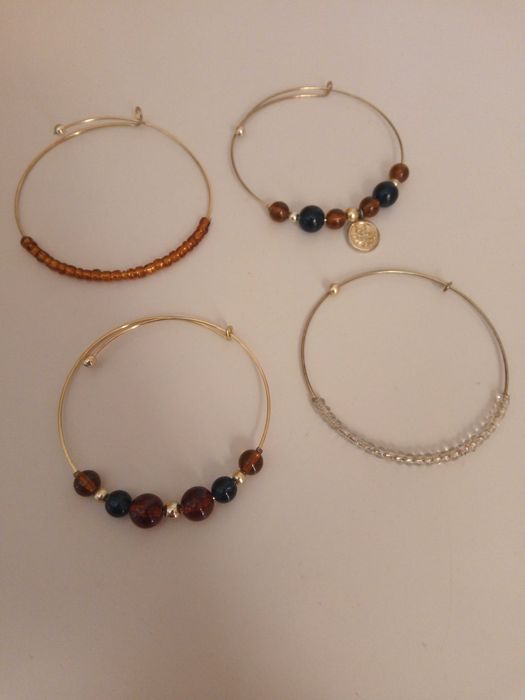 Conjunto 4 Pulseiras castanhas