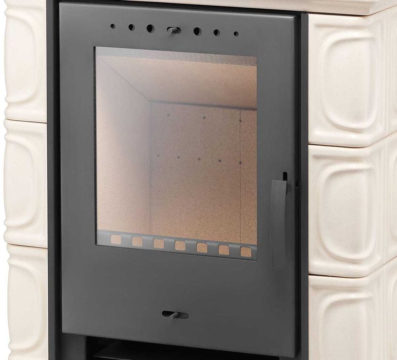 Piec kominek kaflowy koza ELDUR cappuccino ECO Design 2022 MONTAŻ