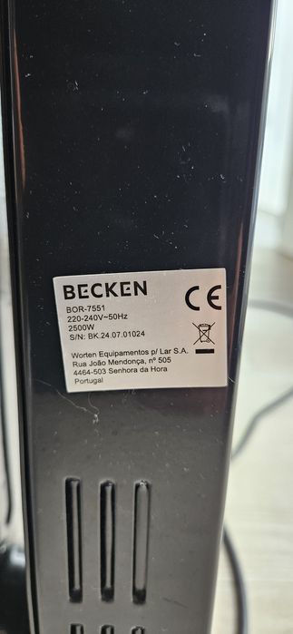 Aquecedor a Óleo Becken 2500W (Como Novo + Caixa) – 11 Elementos