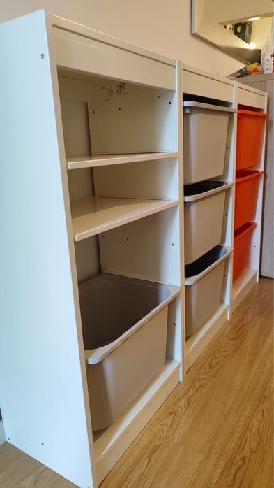 3 Estantes Trofast Ikea + 7 Caixas + 2 Prateleiras