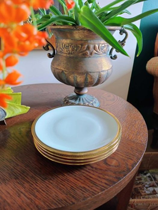 Tanio! Antyki - oryginalna porcelana Bavaria (komplet 4 sygn. talerzyki deserowe)