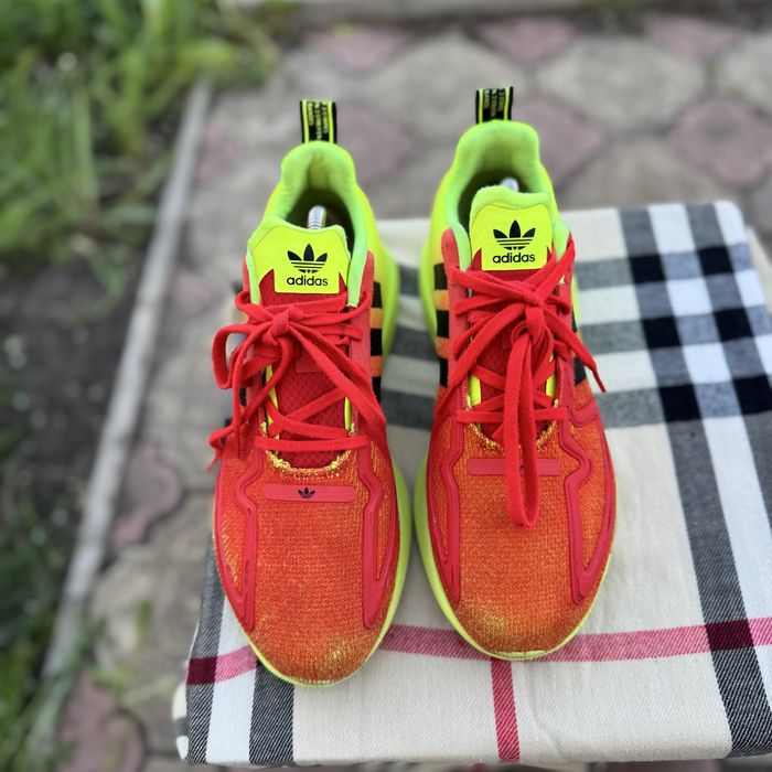 Кроссовки Adidas ZX 2K Flux Orange/Green, 42 размер, Оригинал: 700