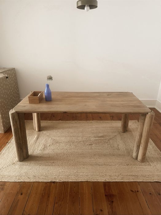 Solid Mango Wood Dining Table (174 x 91 cm)