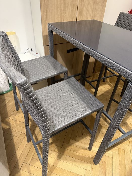 Meble ogrodowe zestaw Greelong szary Obi