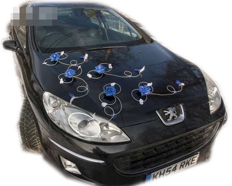 Dekoracja na samochód w kolorze chabrowym. Zestaw w super cenie 113