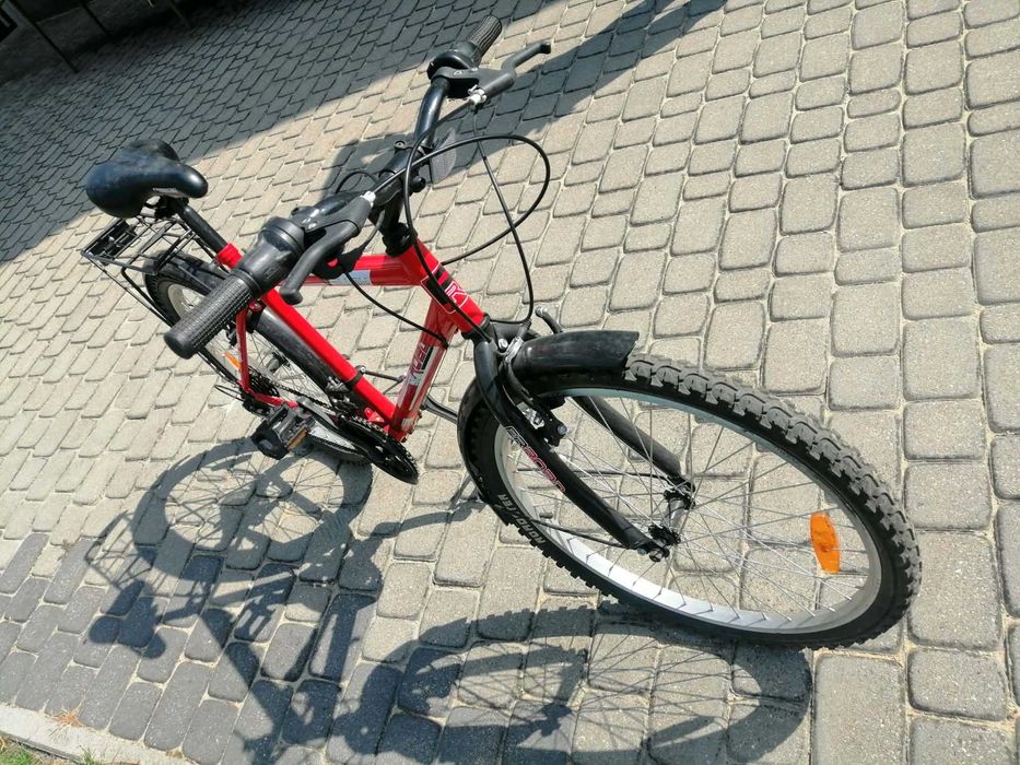 Rower dziecięcy czerwony 24 cale