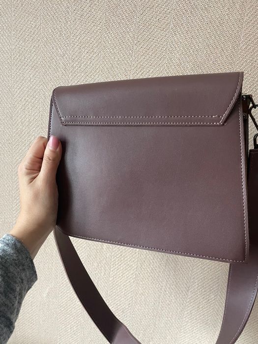 Сумка клатч штучна шкіра помадного, пудрового кольору